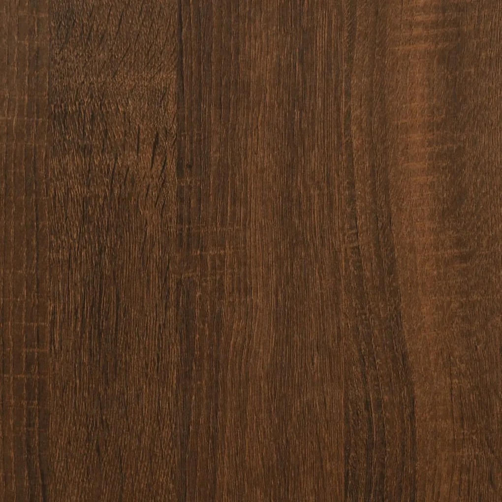Mesa consola 75x30,5x75 cm derivados madeira carvalho castanho