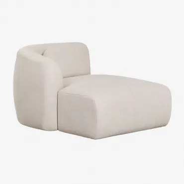 Módulo Chaise Longue Esquerdo Para Sofá Modular Em Chenille Coquette Chenille Bege Creme - Sklum