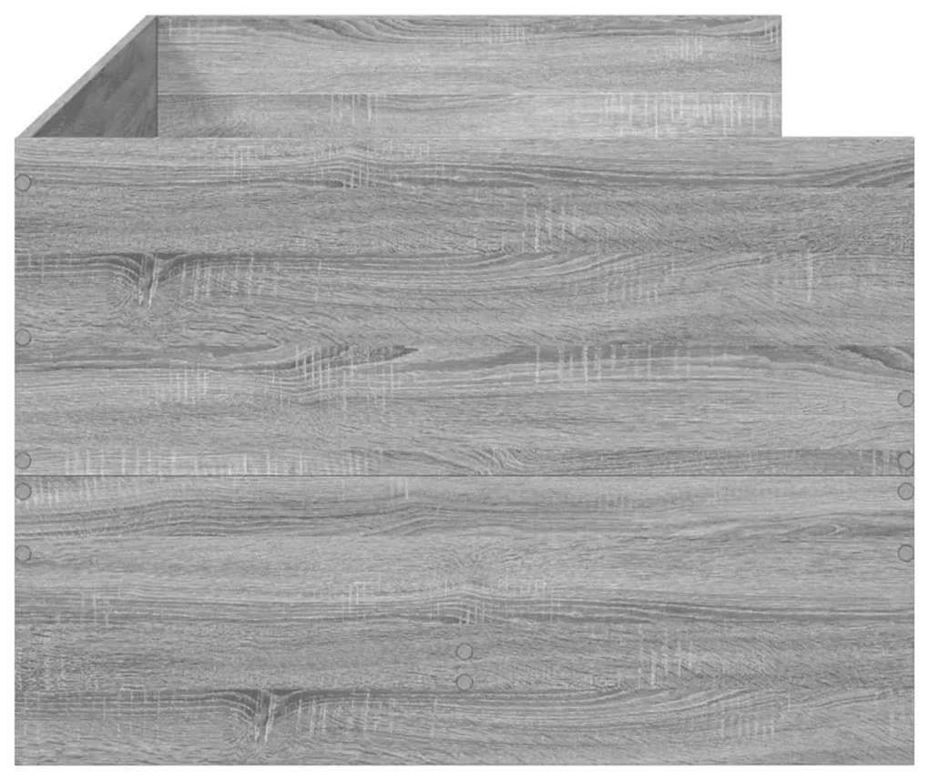Sofá-cama com gavetas sem colchão 90x200 cm cinzento sonoma