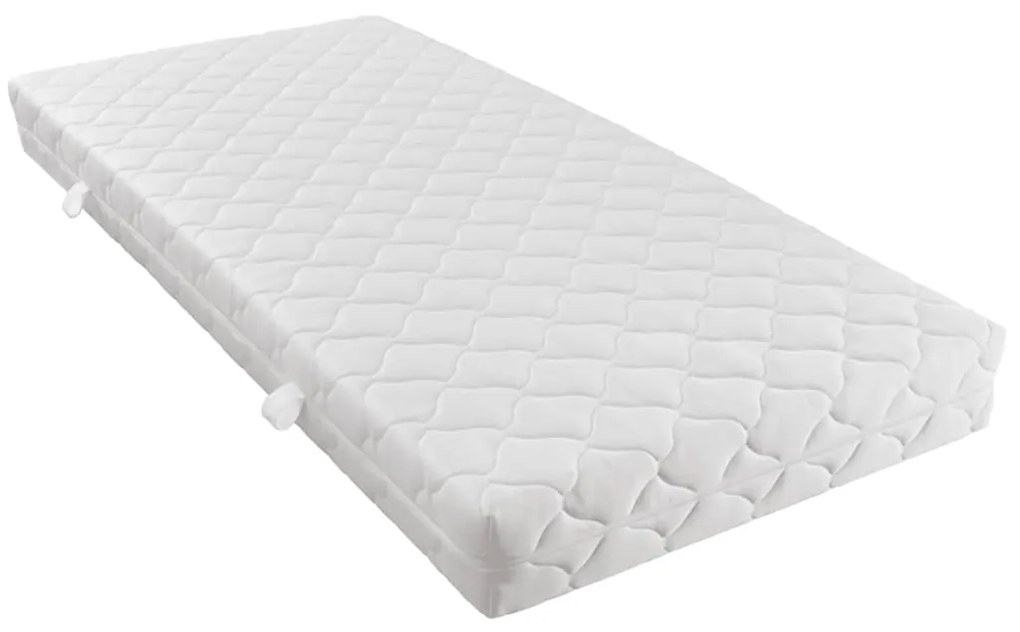 Cama com LED e colchão 90x200 cm serapilheira cinzento-escuro