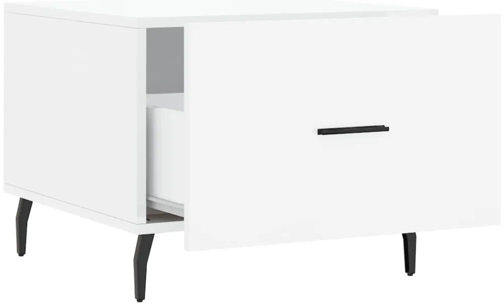 Mesas de centro 2 pcs 50x50x40 cm branco brilhante