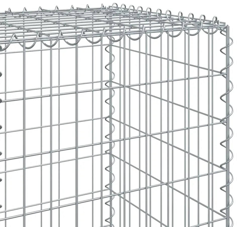 Cesto gabião com cobertura 100x50x150 cm ferro galvanizado