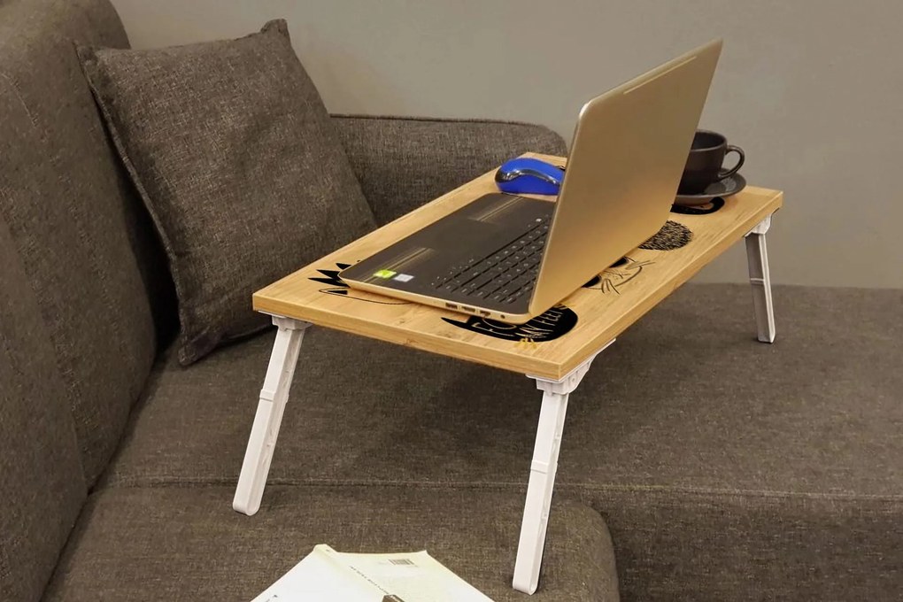 Secretária de Pé para Laptop Gusto – Atlantic Pine – 60 cm x 24,5 cm x