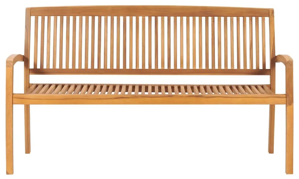 Banco de jardim empilhável c/ almofadão 159 cm teca maciça