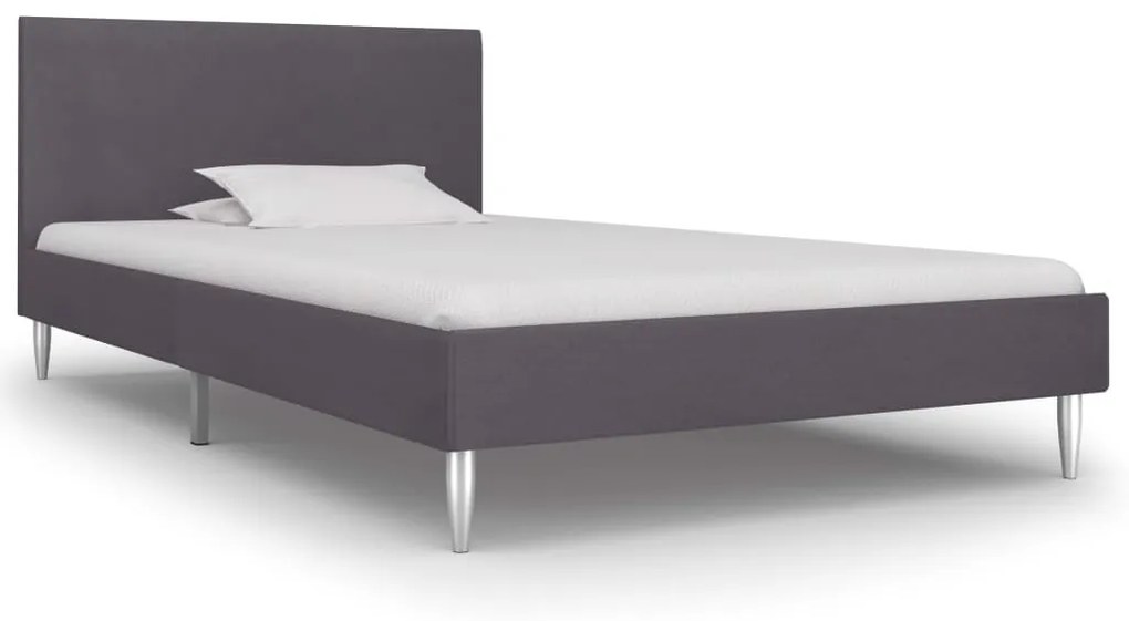 280946 vidaXL Estrutura de cama 90x200 cm tecido cinzento