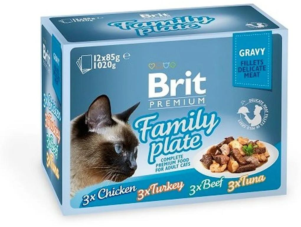Comida para gato Brit Pouch Gravy Atum Peru Vitela 12 x 85 g