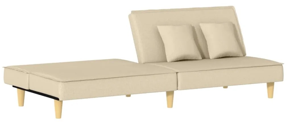 Sofá-cama tecido creme