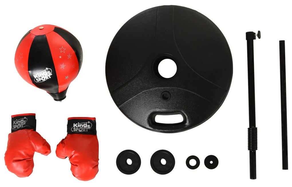 Pêra de boxe para crianças, ajustável em altura, com luvas 38x38x78-120cm
