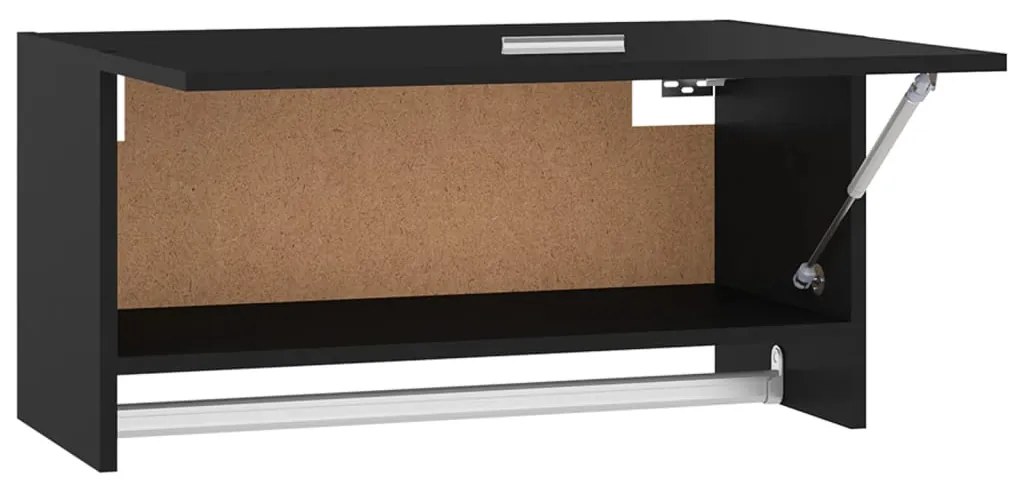 Roupeiro 70x32,5x35 cm derivados de madeira preto