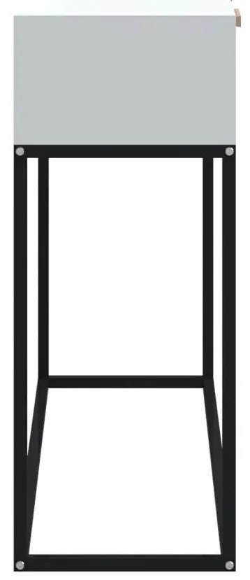 Mesa consola 105x30x75 cm derivados de madeira e ferro branco