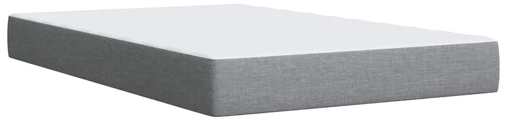 Cama com molas/colchão 120x200 cm tecido cinza-claro