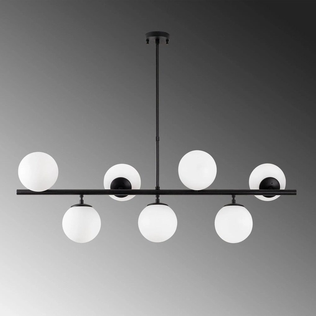 Candeeiro de Teto Fazli – Preto – 113 x 40 x 46-85 cm