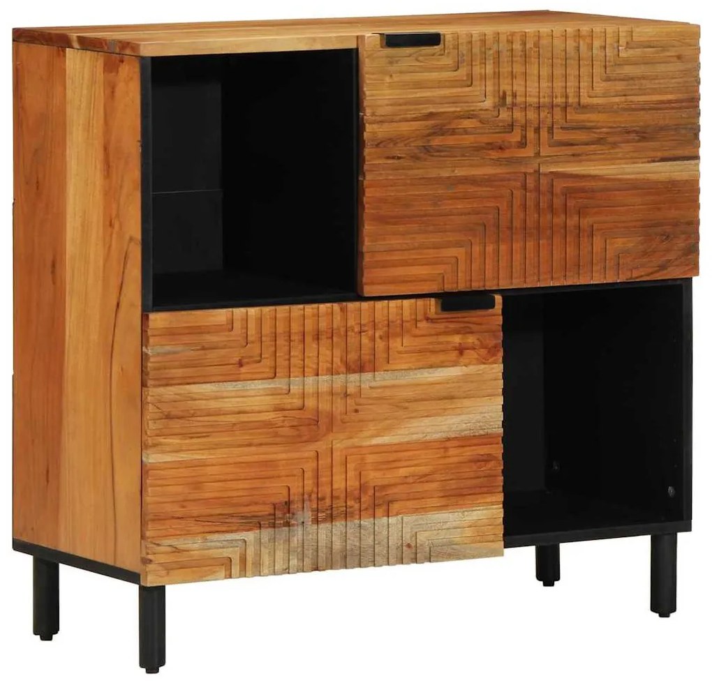 vidaXL Buffet Natural 80 x 33,5 x 75 cm Madeira Sólida de Acácia