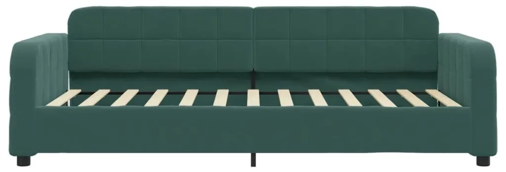 Sofá-cama 80x200 cm veludo verde-escuro