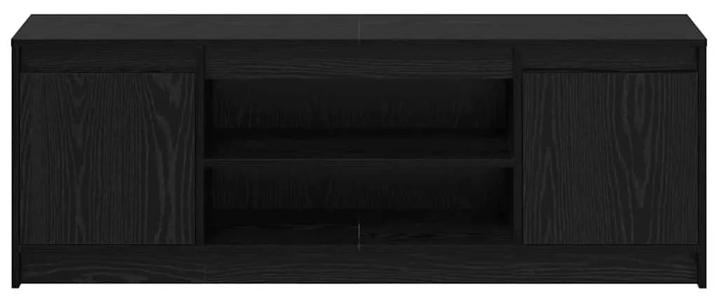 Armário de TV com LED em carvalho preto, 139,5x34x50 cm, feito de made