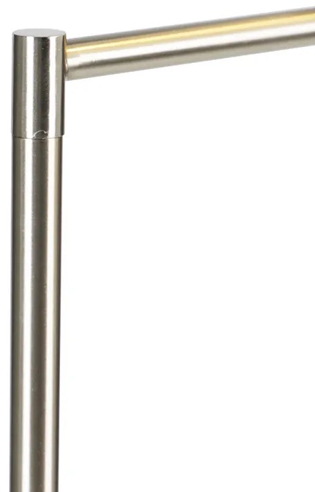 Candeeiro de pé clássico em aço com cúpula branca regulável - Ladas