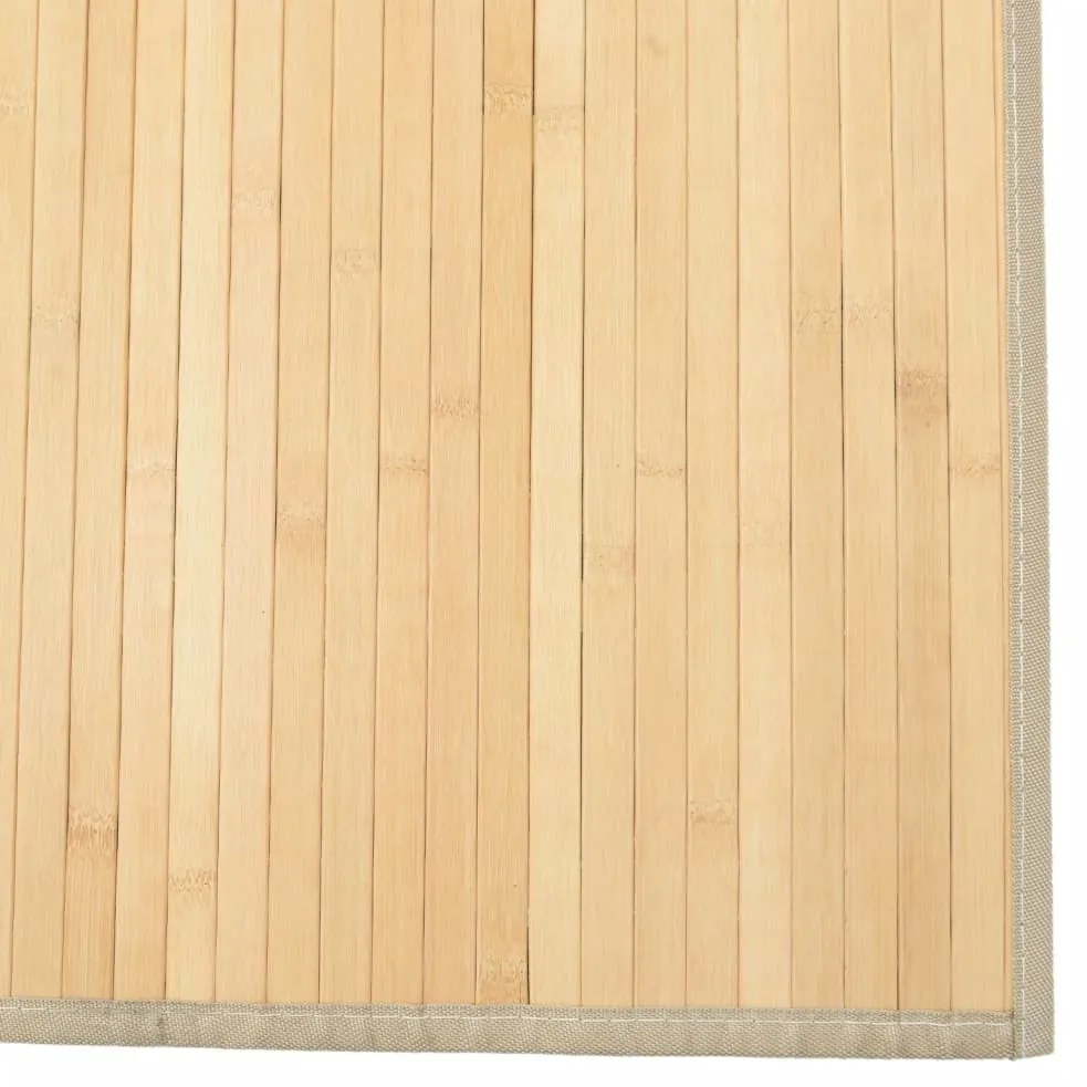 Tapete retangular 80x1000 cm bambu cor natural clara
