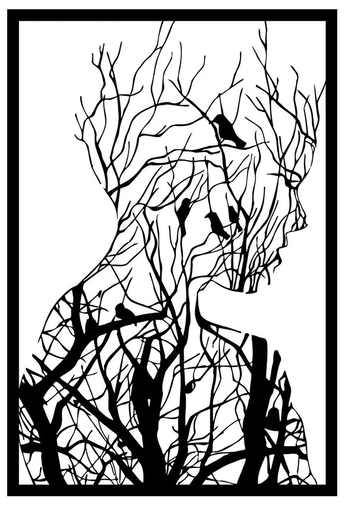 Acessório Decorativo em Metal Arakan – Preto – 42 x 62 cm