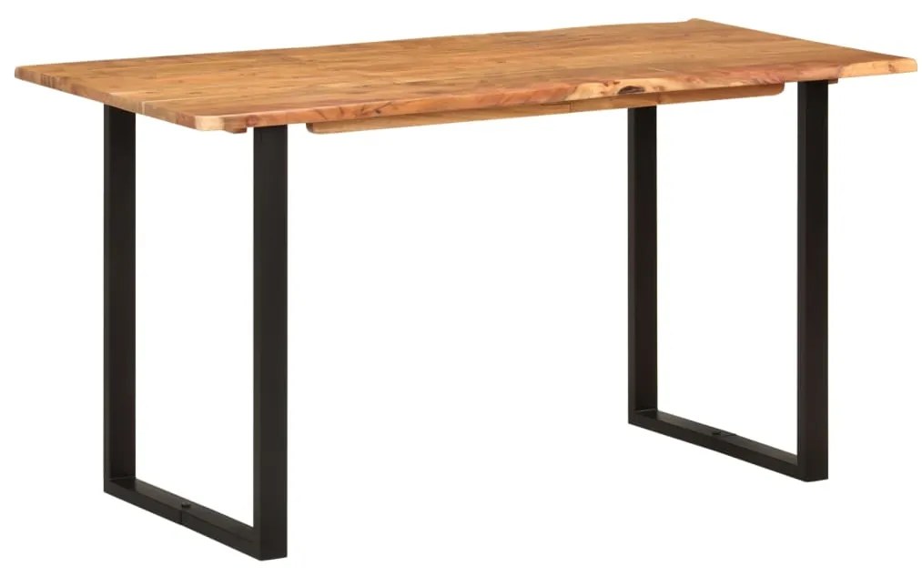 Mesa de jantar 140x70x76 cm madeira de acácia maciça