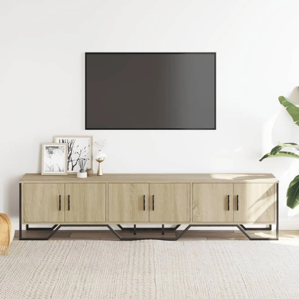 Móvel p/ TV 180x34x41 cm madeira processada carvalho sonoma