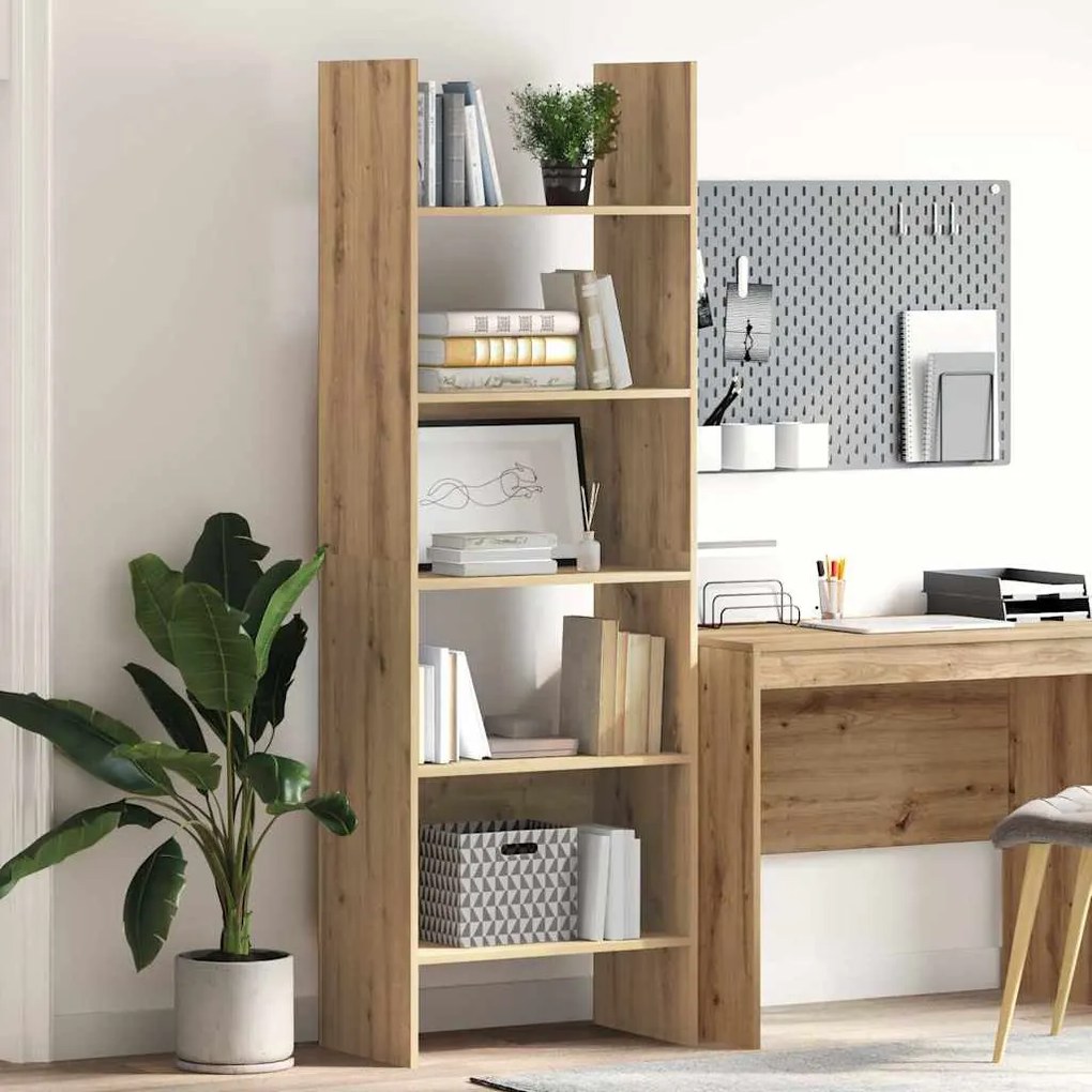 vidaXL Gabinete de Livros carvalho artisiano 60 x 35 x 180 cm