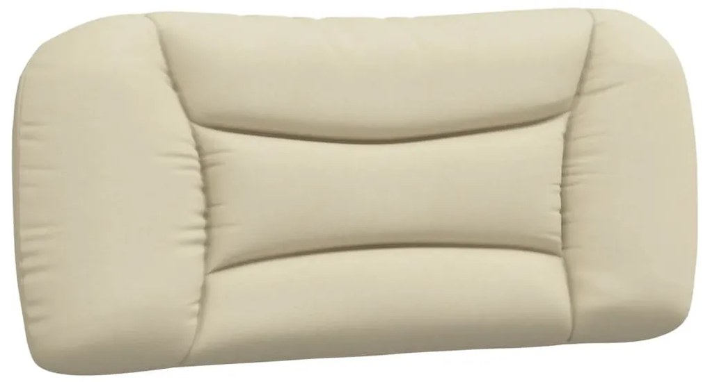 Estrutura de cama com LED sem colchão 90x200 cm tecido creme