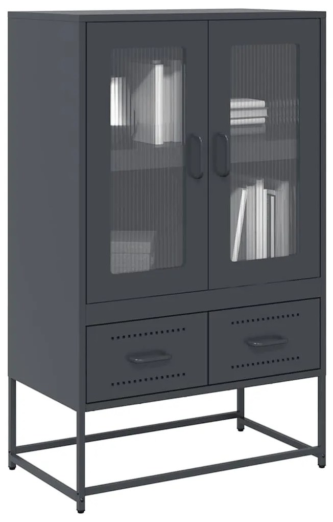 vidaXL Móvel alto 68x39x111,5 cm aço antracite