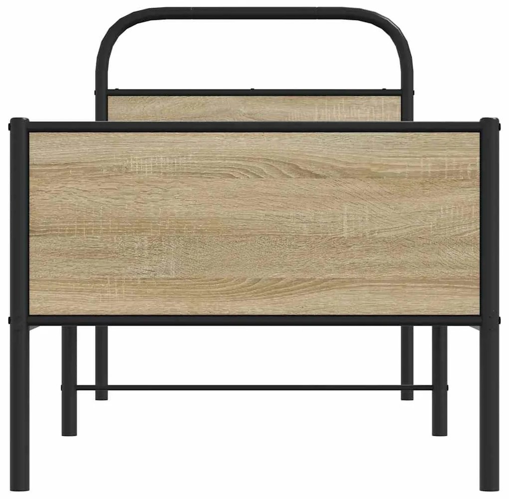Estrutura cama s/ colchão derivados de madeira carvalho sonoma