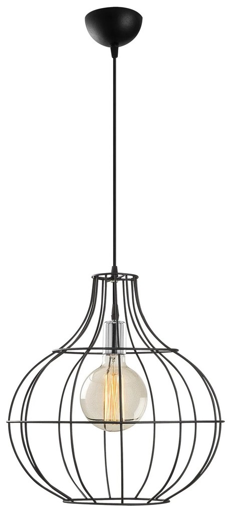 Chandelier Tel – Preto – 40 cm de diâmetro, 141 cm de altura