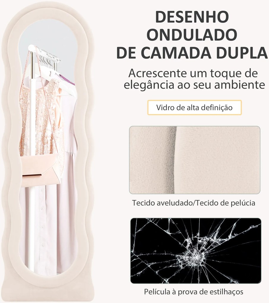 Espelho de Pé "Luna" – 50x160 cm – Creme