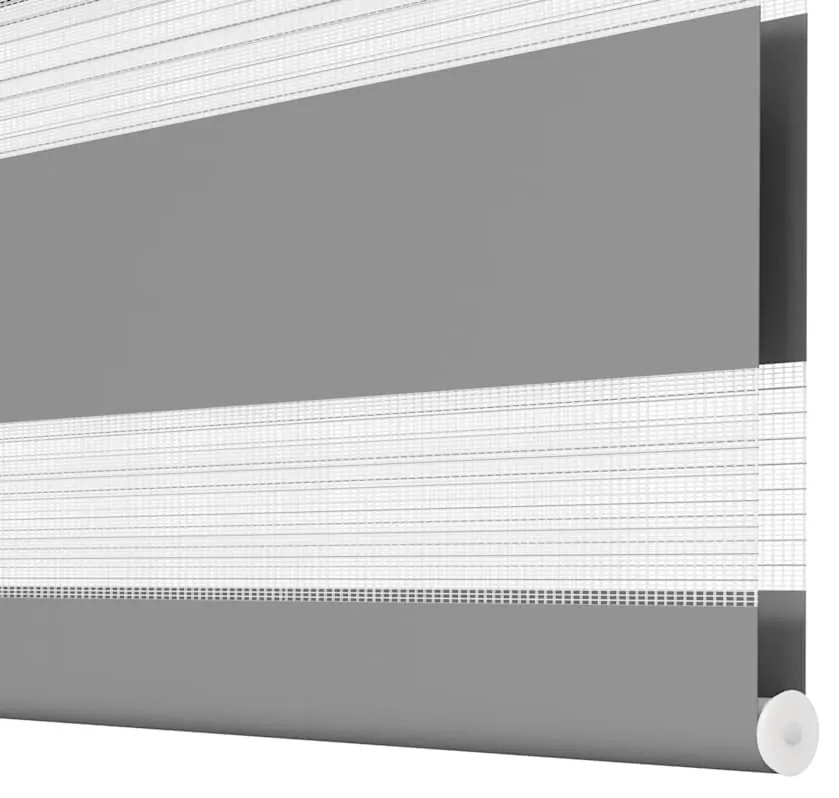 Estore de rolo 90 x 150 cm, linhas de zebra / Cinza