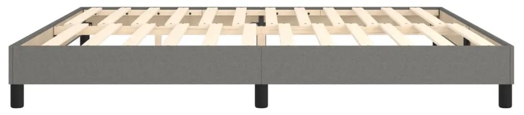 Estrutura de cama sem colchão 200x200 cm tecido cinzento-escuro
