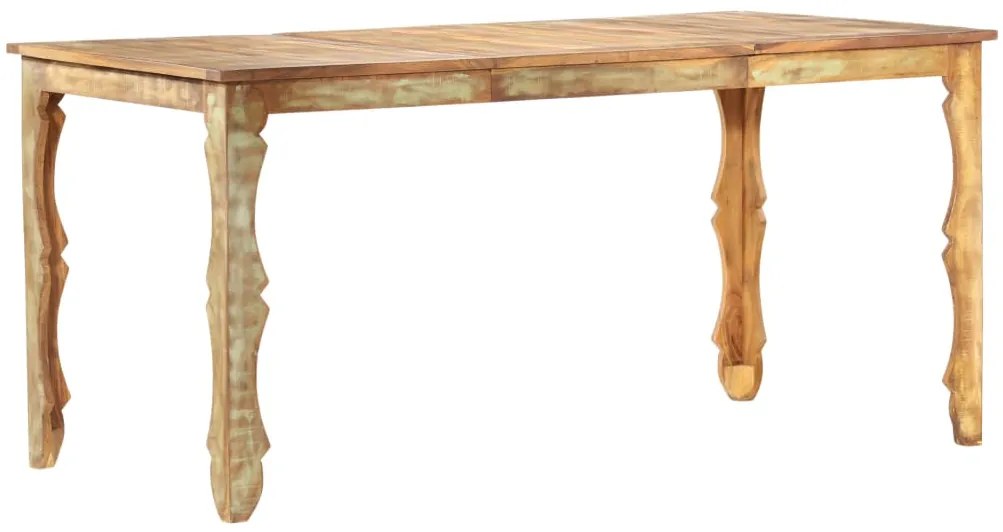 Mesa de jantar 160x80x76 cm madeira recuperada maciça
