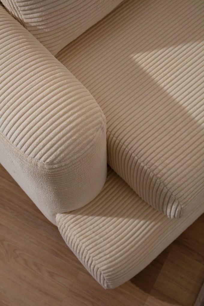 Sofá de 3 Lugares River – Bege – 230 cm x 105 cm x 90 cm
