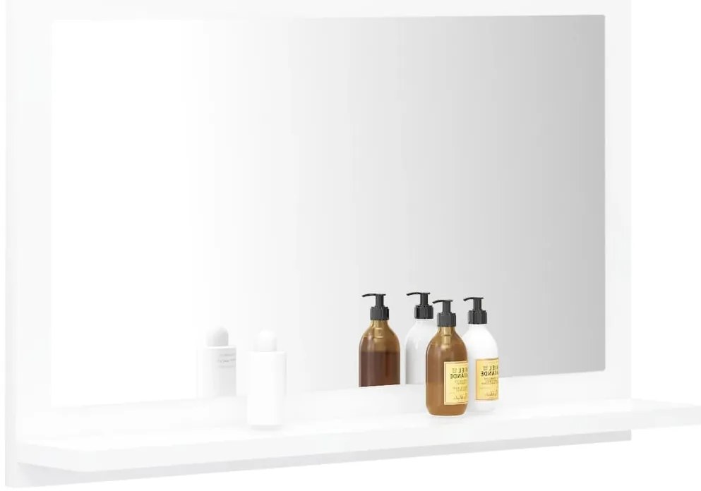 Espelho de casa de banho derivados de madeira branco