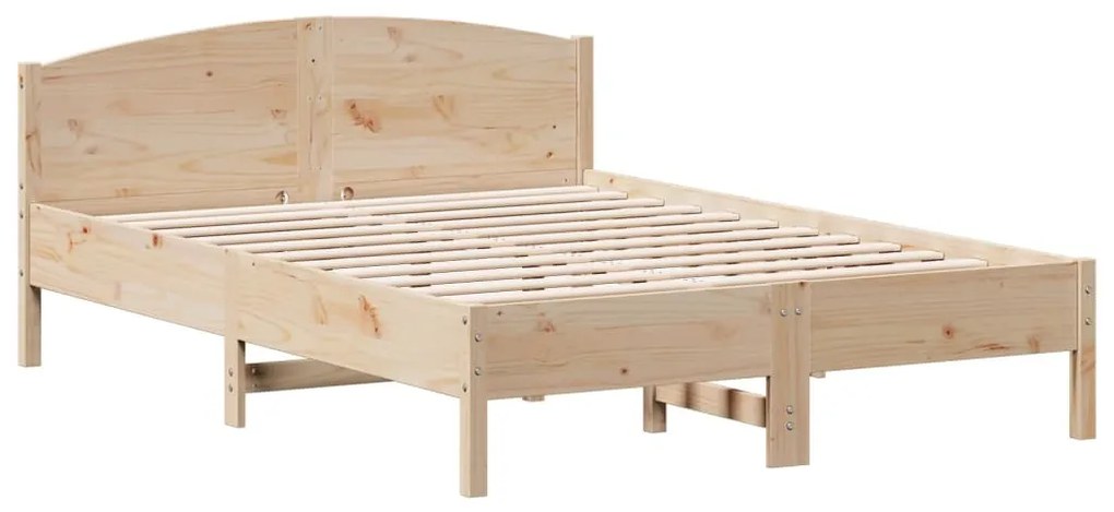 Cama com estante sem colchão 140x190 cm pinho maciço