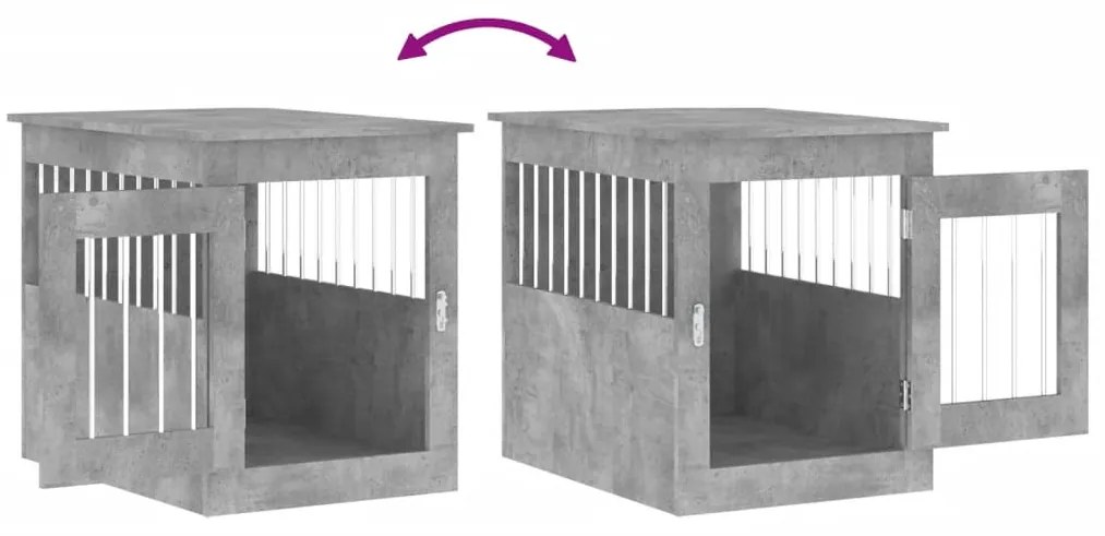 Móvel casota para cão 55x75x65 derivados madeira cinza-cimento