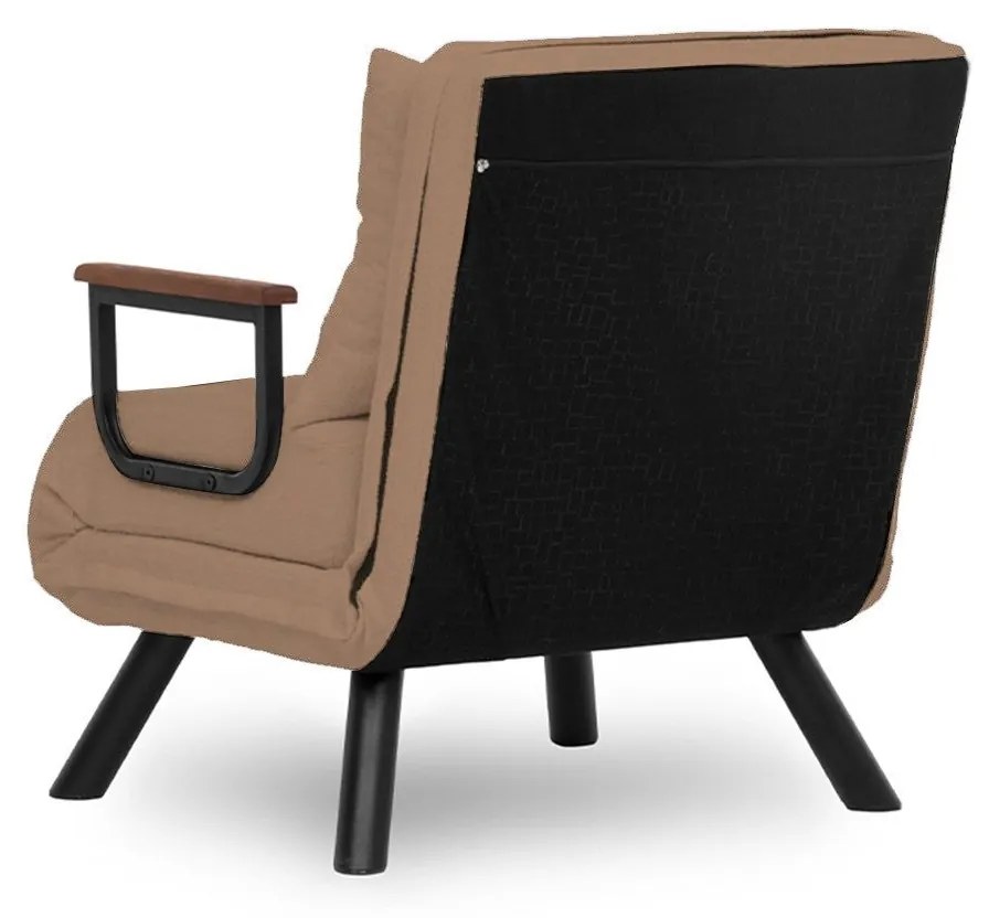 Sofá-Cama de 1 Lugar Sando – Castanho Claro – 175x60 cm