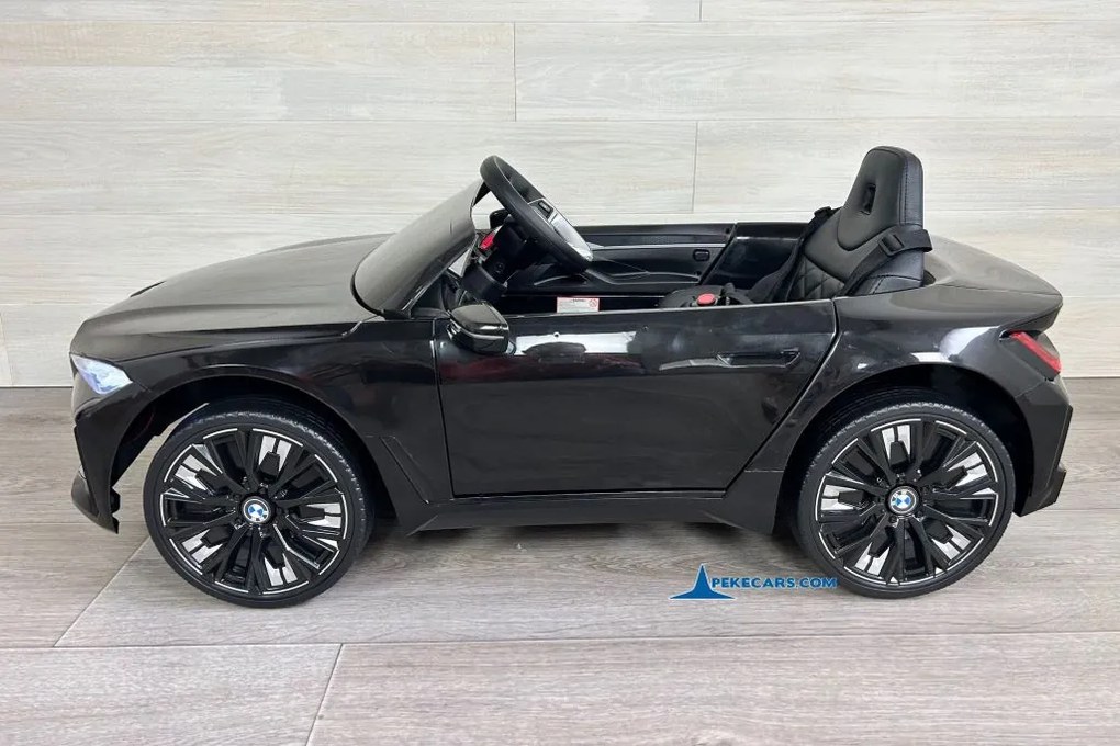 Carro elétrico para crianças BMW I4 12V 2.4G, Rodas borracha Preto