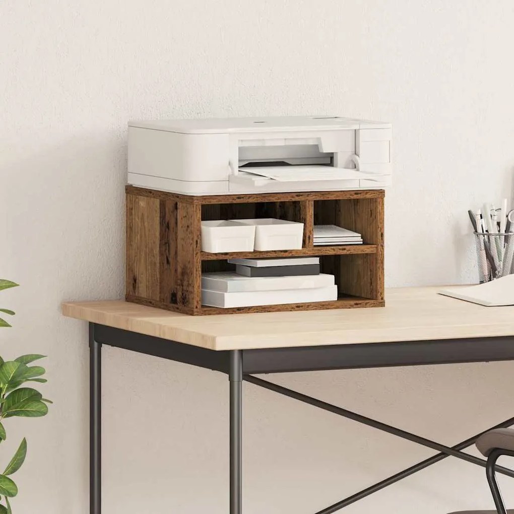 vidaXL Suporte para Impressora Madeira antiga 40 x 32 x 22,5 cm