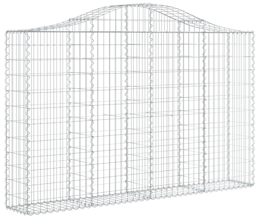 Cestos gabião arqueados 3pcs 200x30x120/140cm ferro galvanizado