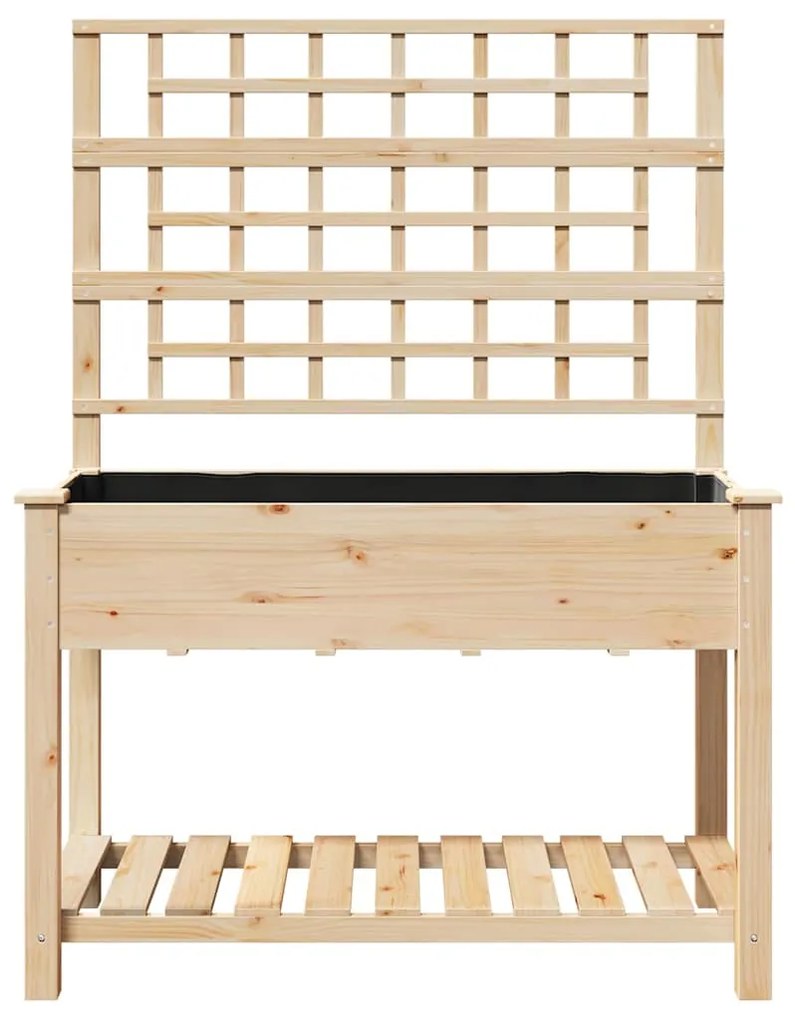 Plantador de Jardim vidaXL com Treliça e Estante 115x59x152 cm de Made