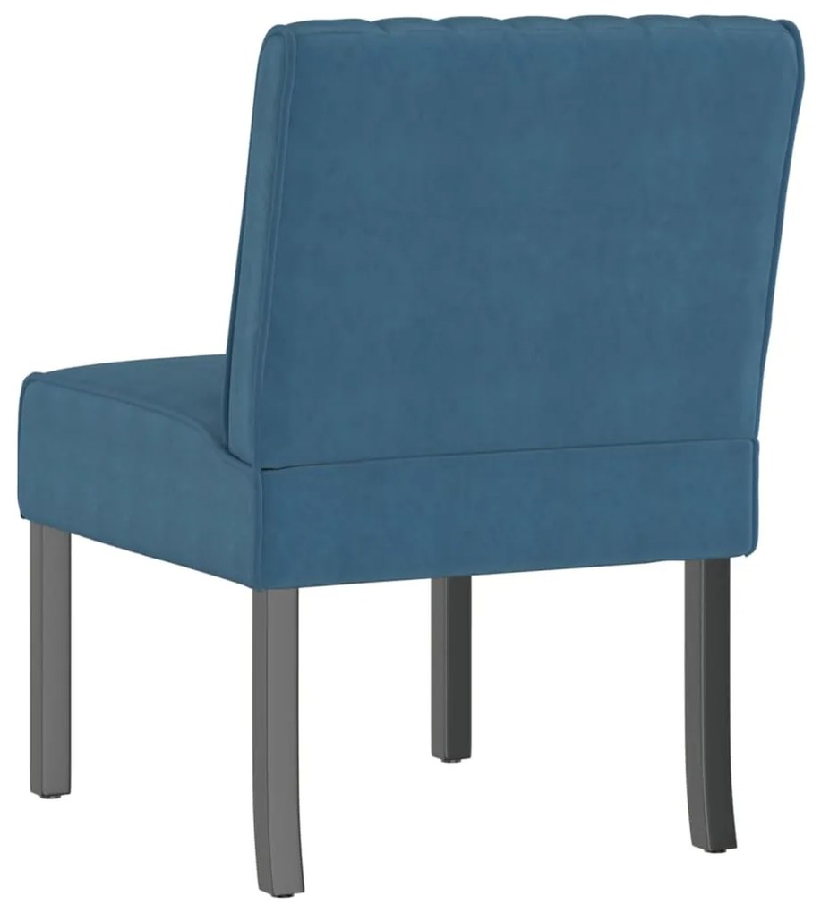 Cadeirão veludo azul