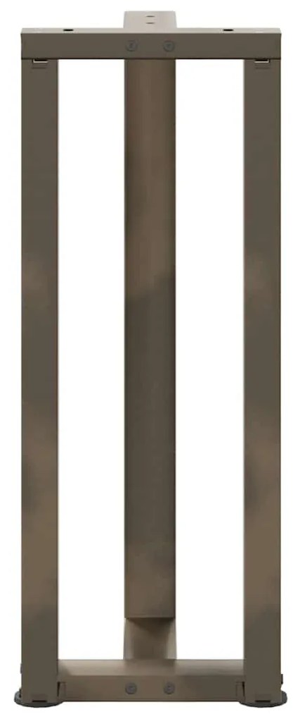 Pés de mesa de console em forma de T, 2 peças, preto, 38x25x(72-73) cm