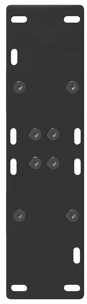 Pés para mesa de jantar em formato A, 2 peças, preto, 60x(72-73) cm, a