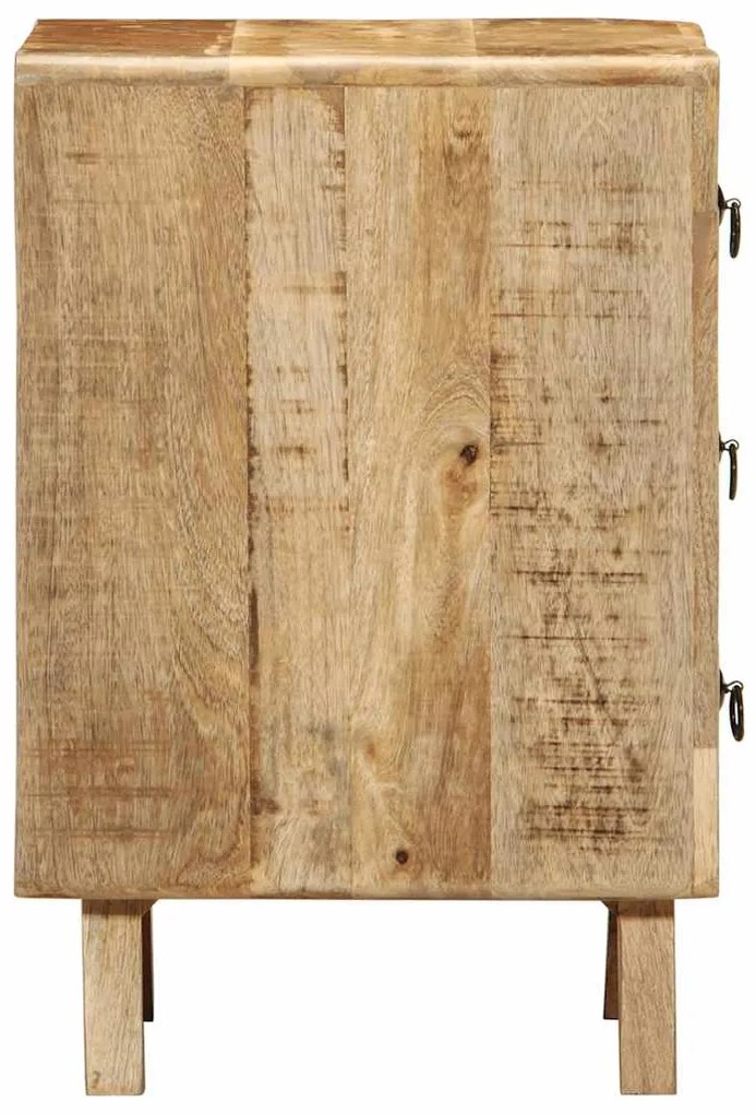 Mesa de cabeceira 37x32x50cm madeira de mangueira áspera maciça