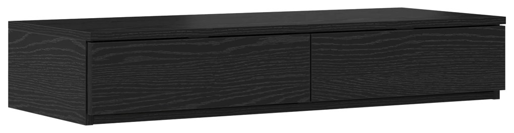 Cama de Armazenamento Preto Carvalho 90x190 cm