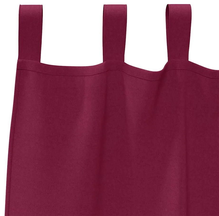 Cortinas 2 pcs Vinho Vermelho 245 x 140 cm Poliéster