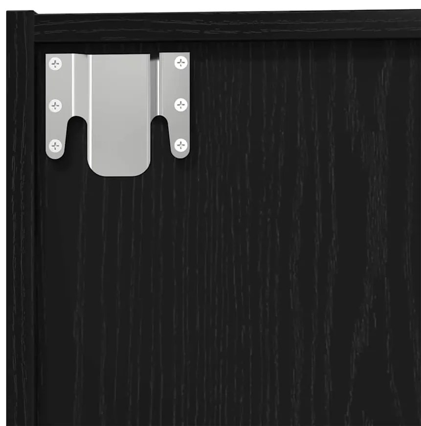 Gabinete de Livro/TV Carvalho Preto 36x30x143 cm