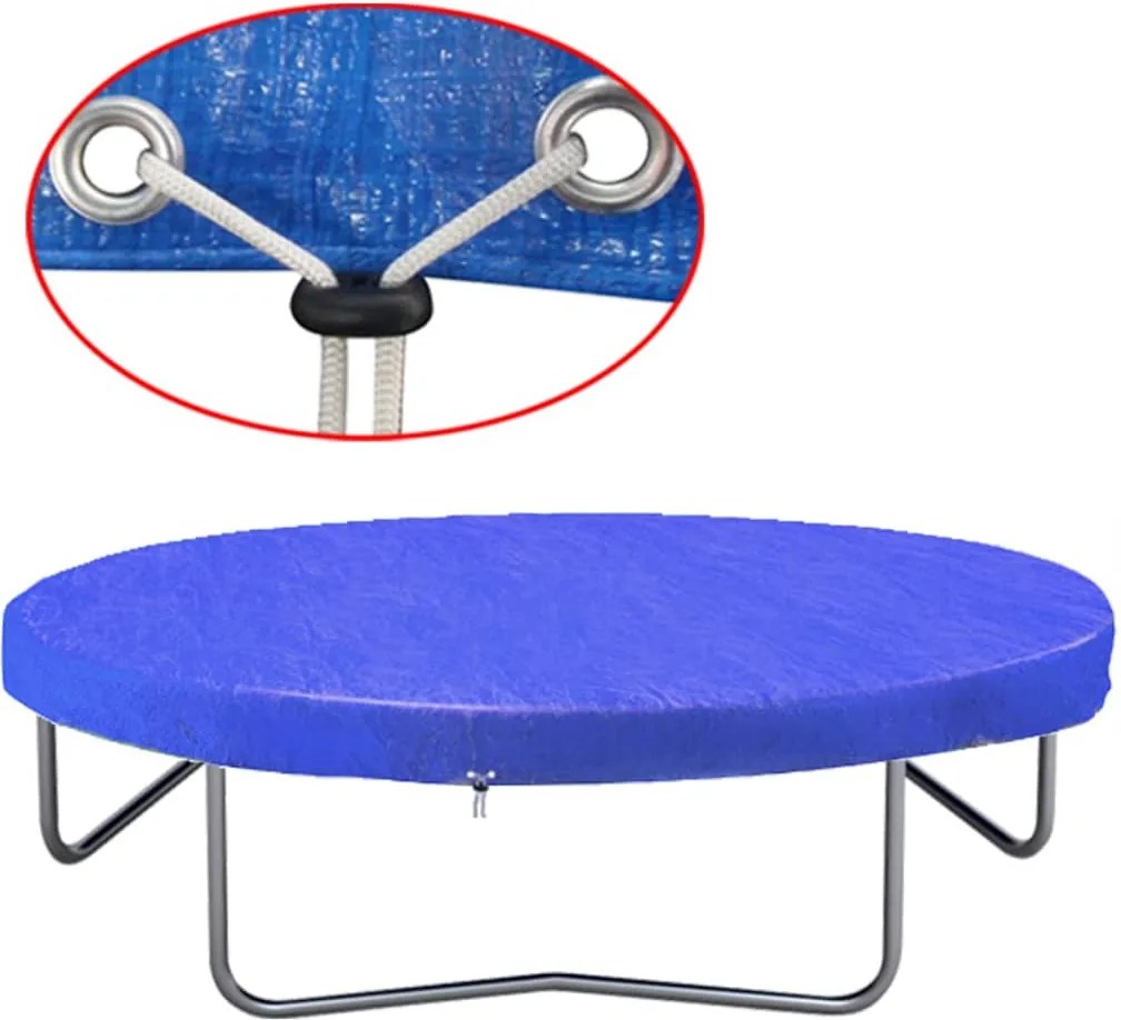 vidaXL Cobertura para trampolim PE 360-367 cm 90 g/m²